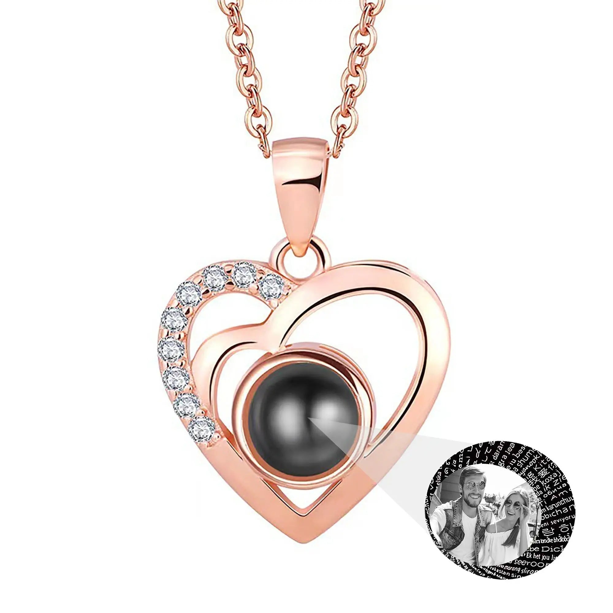 Customizable photo Projection Necklace Pendant Jewelry For Lover Girlfriend nowadaysfashion