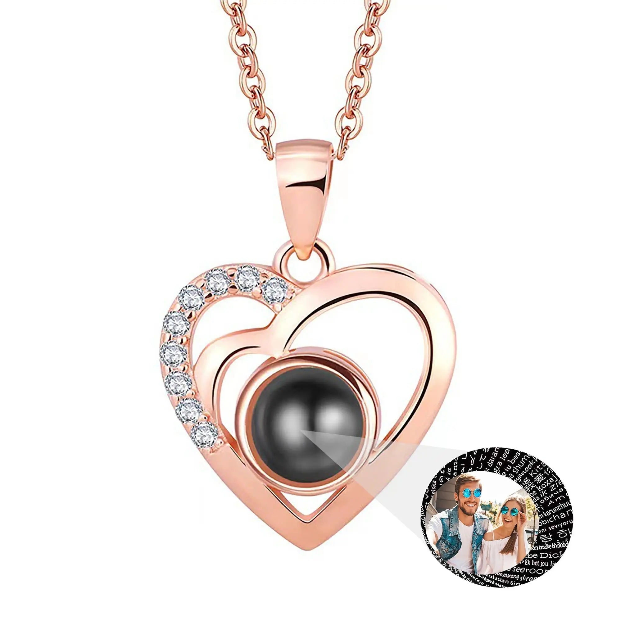 Customizable photo Projection Necklace Pendant Jewelry For Lover Girlfriend nowadaysfashion