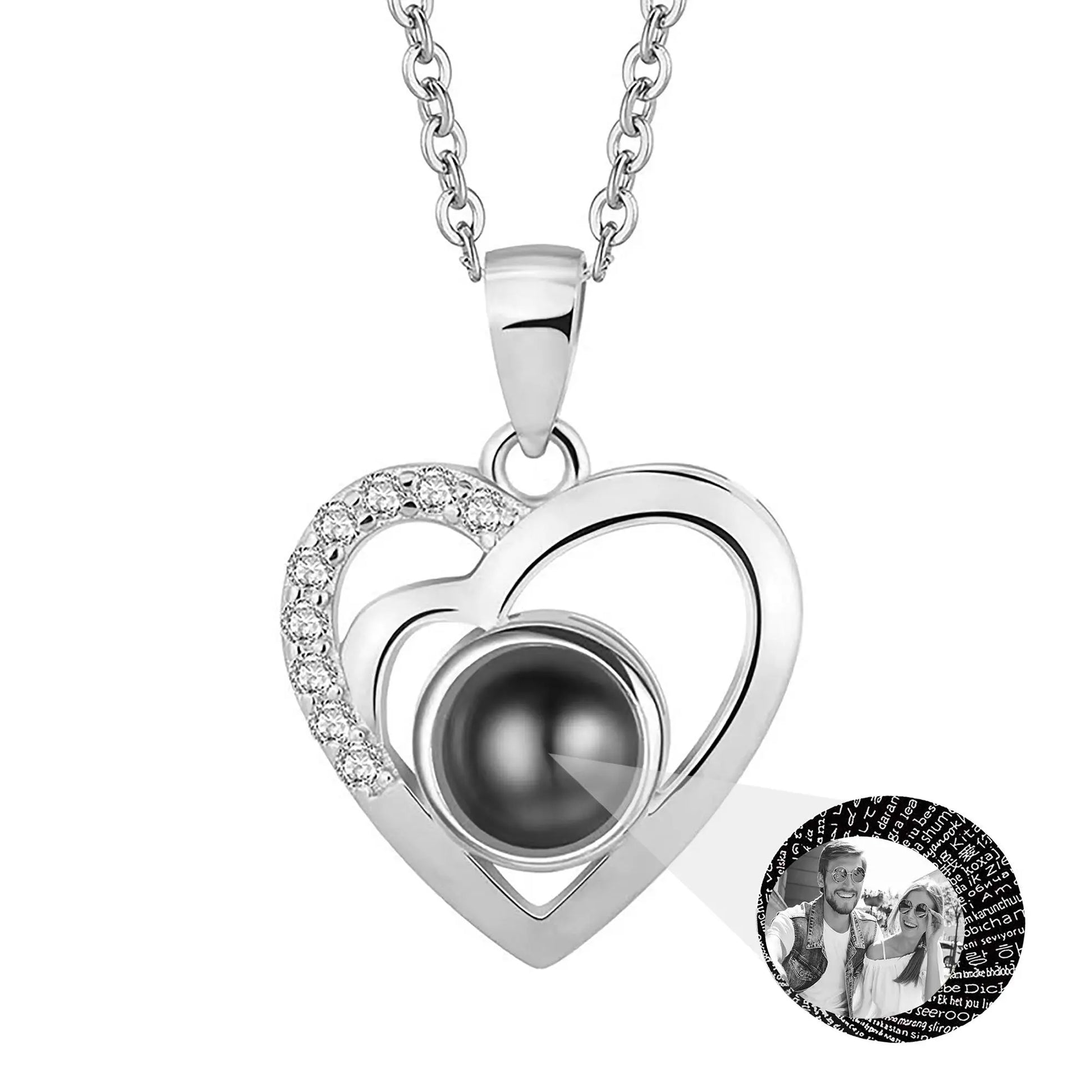 Customizable photo Projection Necklace Pendant Jewelry For Lover Girlfriend - Blade & Thread