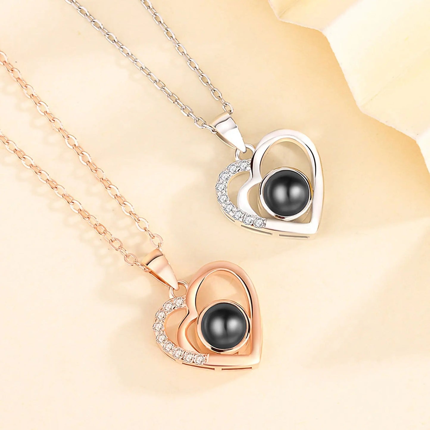 Customizable photo Projection Necklace Pendant Jewelry For Lover Girlfriend - Blade & Thread