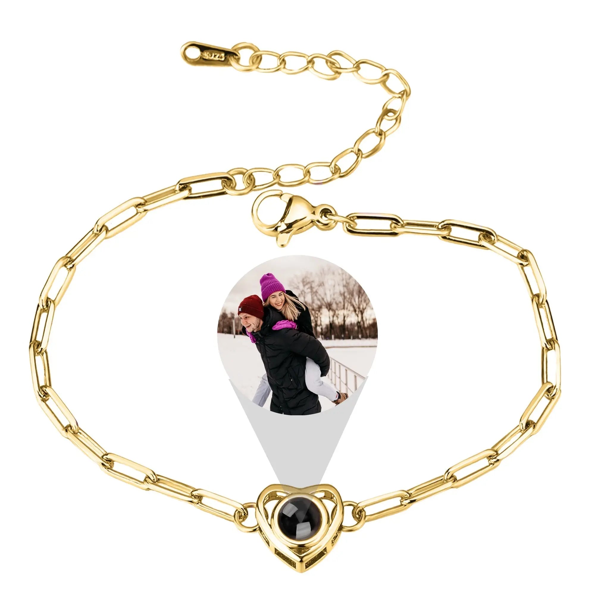 Customizable photo Projection Photo Bracelet-Heart Pendant Memorial Bracelet nowadaysfashion