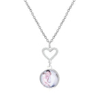 Customizable Photo Romantic Simple Small Heart-shaped Necklaces Exquisite  Silver Color Clavicle Chain Women's Wedding Jewelry nowadaysfashion