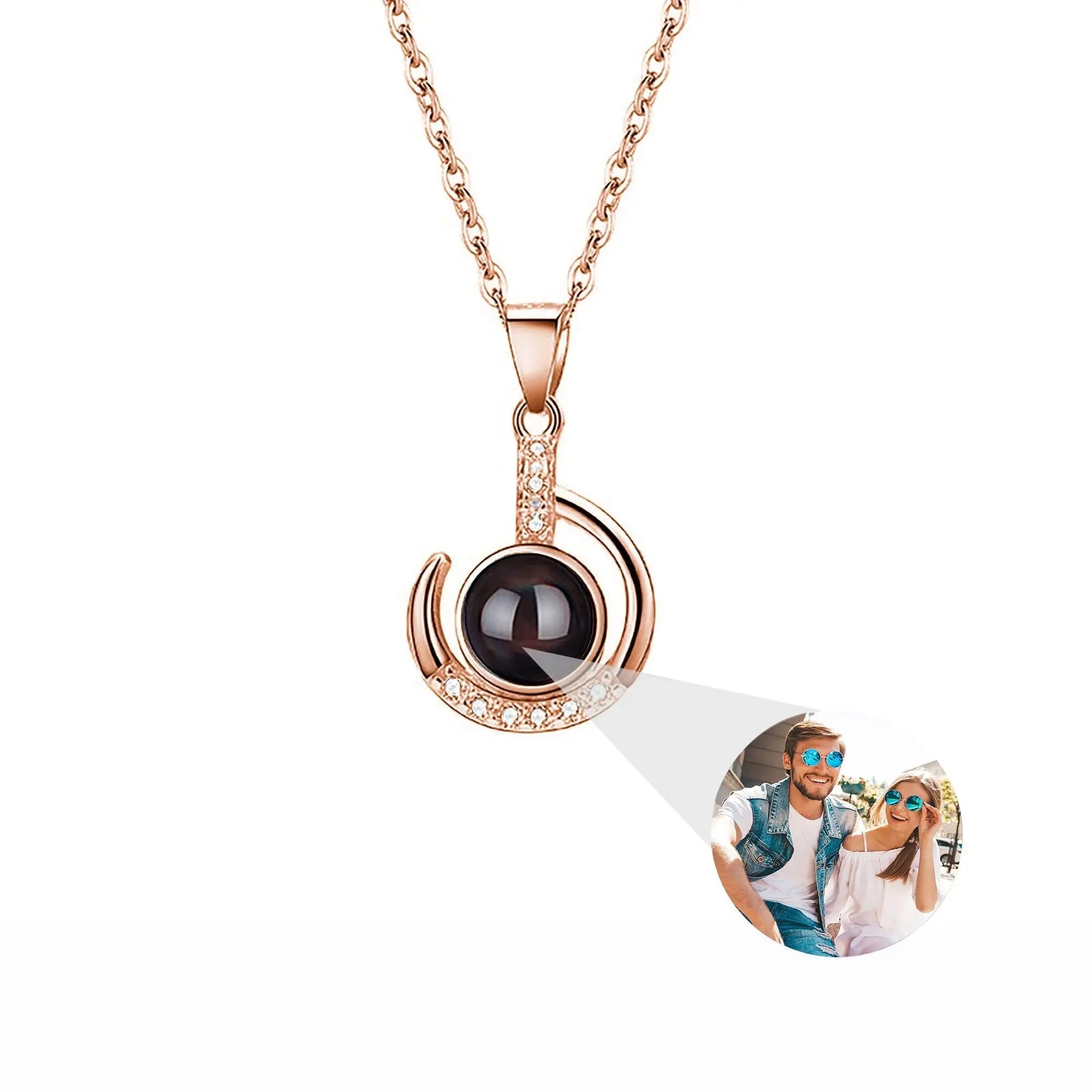 Customizable photo Silver 925 Necklace 100 Languages I Love You Projection Pendant nowadaysfashion