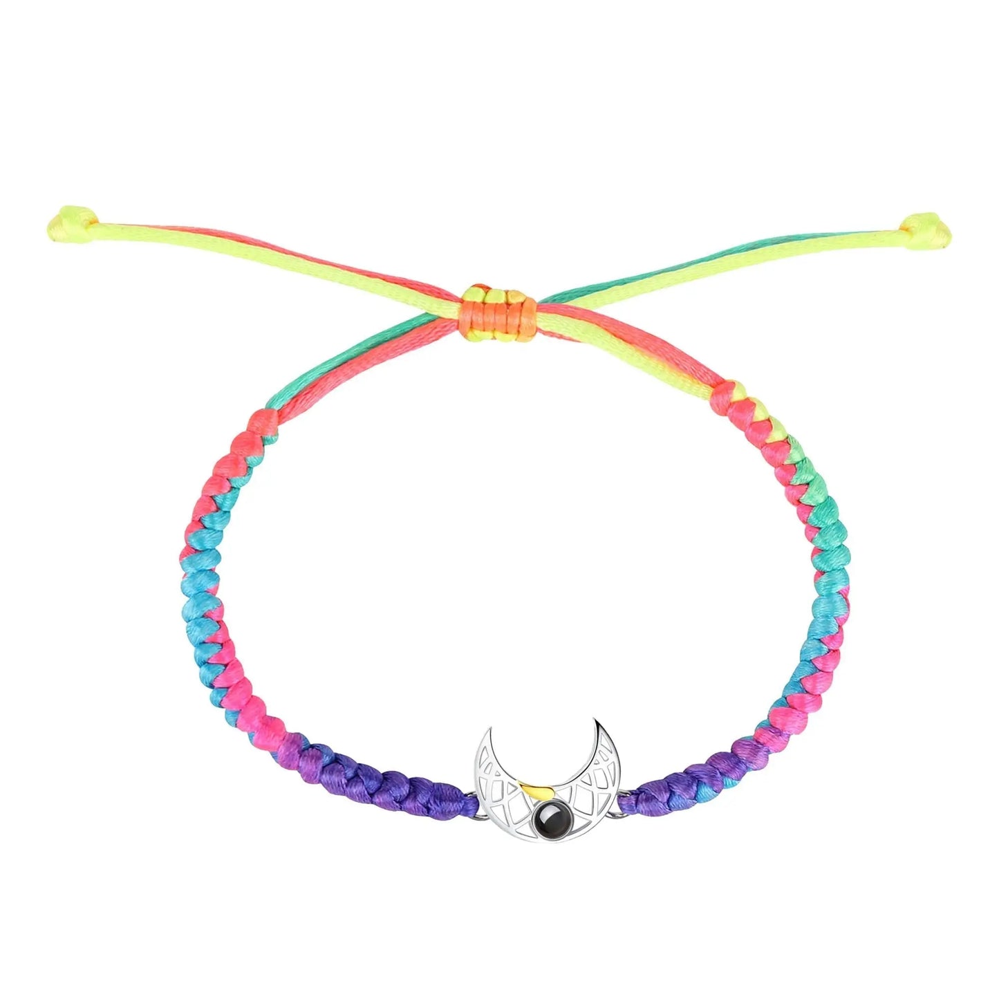 Customizable Photo Sun Moon Bracelet Stainless Steel Couple Bracelet - Blade & Thread