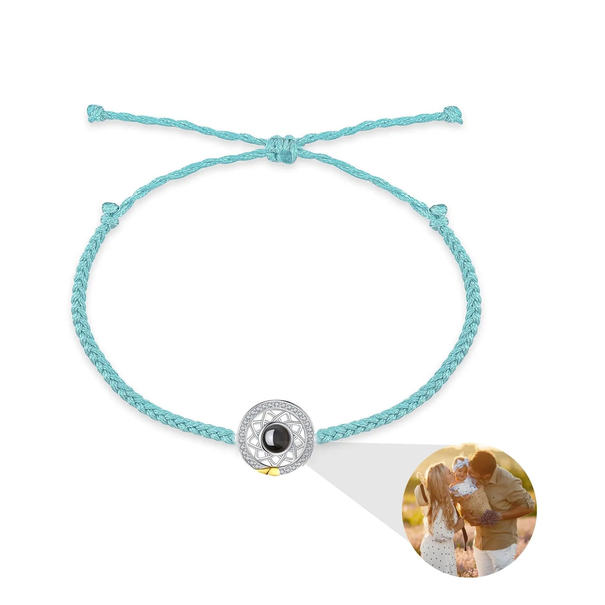 Customizable Photo Sun Moon Bracelet Stainless Steel Couple Bracelet - Blade & Thread