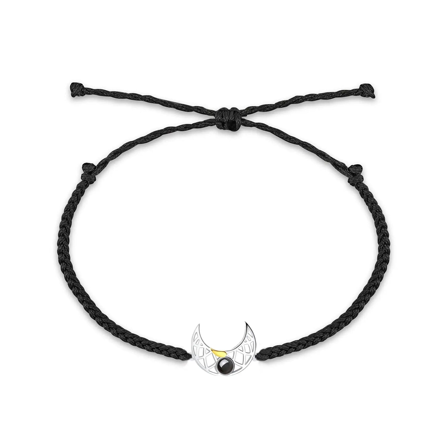 Customizable Photo Sun Moon Bracelet Stainless Steel Couple Bracelet - Blade & Thread