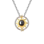 Customizable photo sunflower Projection Necklace Pendant Jewelry nowadaysfashion