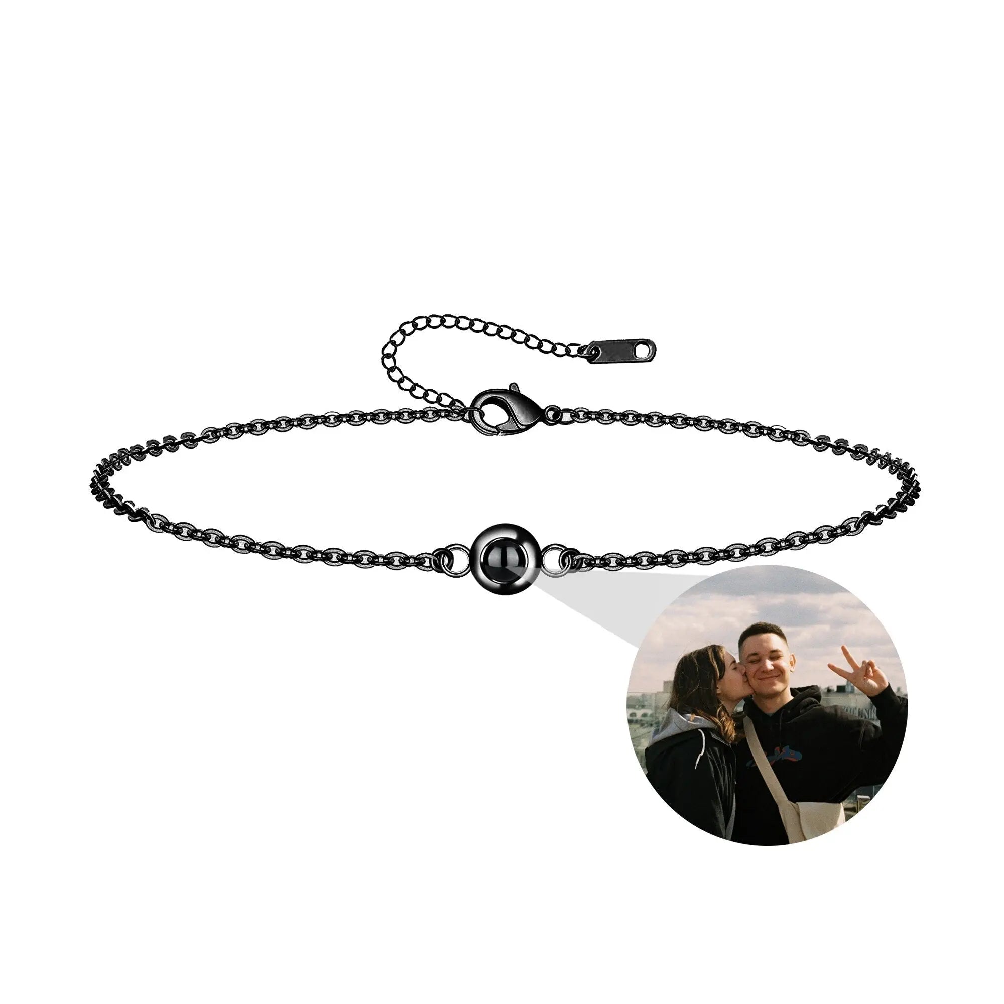 Customizable Photo Titanium Steel Woven Bracelet is About Color Projection Photos nowadaysfashion