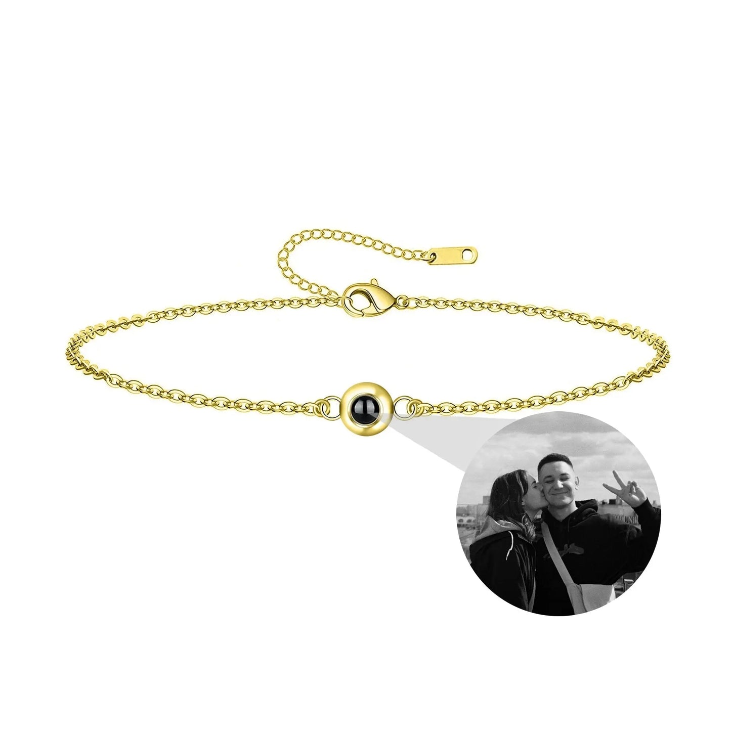 Customizable Photo Titanium Steel Woven Bracelet is About Color Projection Photos - Blade & Thread