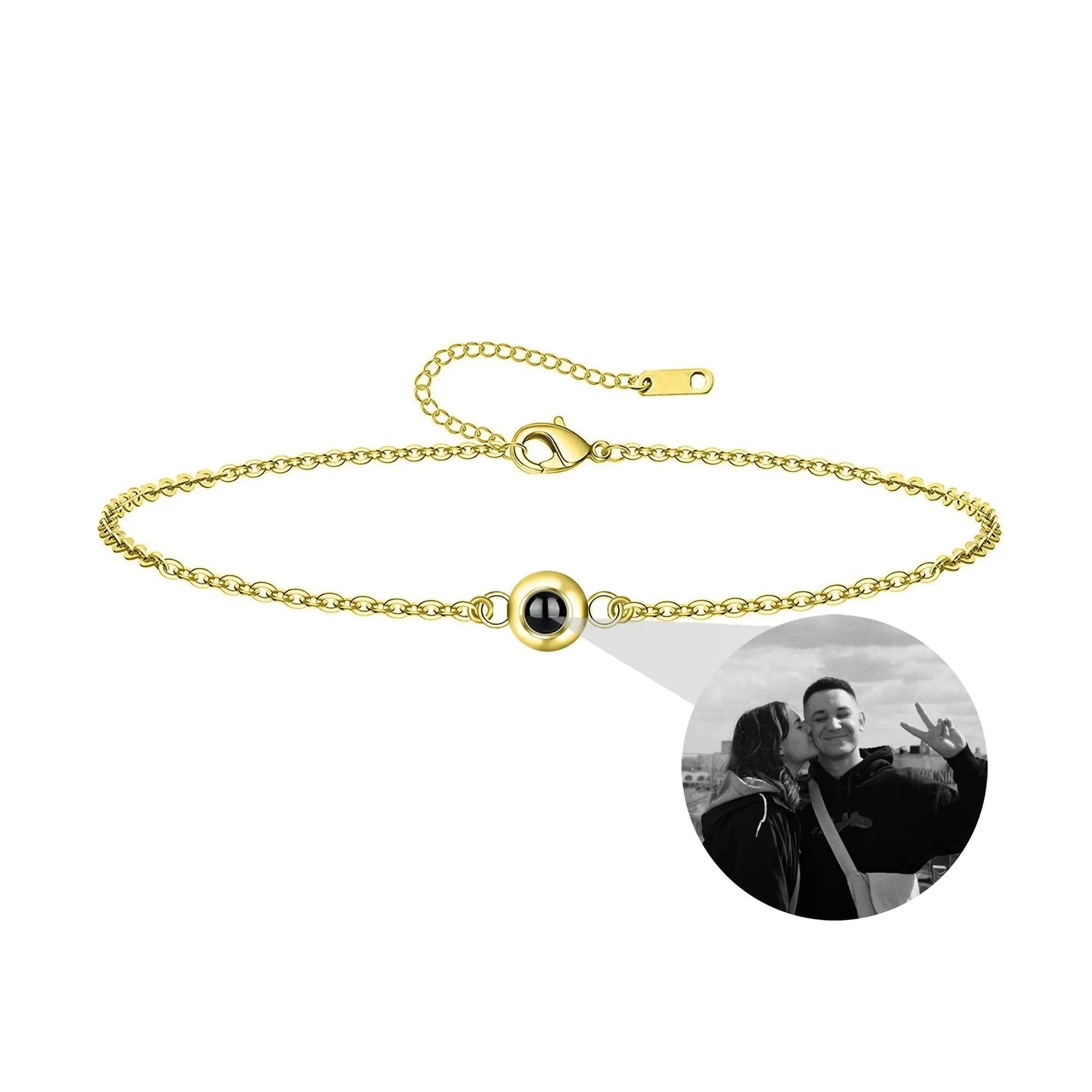 Customizable Photo Titanium Steel Woven Bracelet is About Color Projection Photos - Blade & Thread