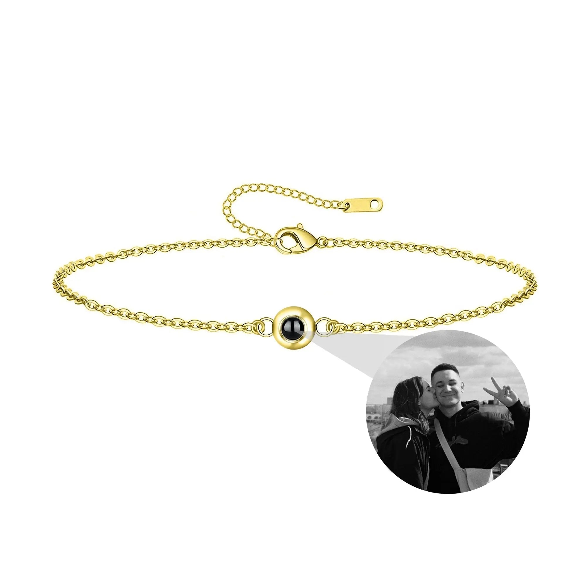 Customizable Photo Titanium Steel Woven Bracelet is About Color Projection Photos nowadaysfashion
