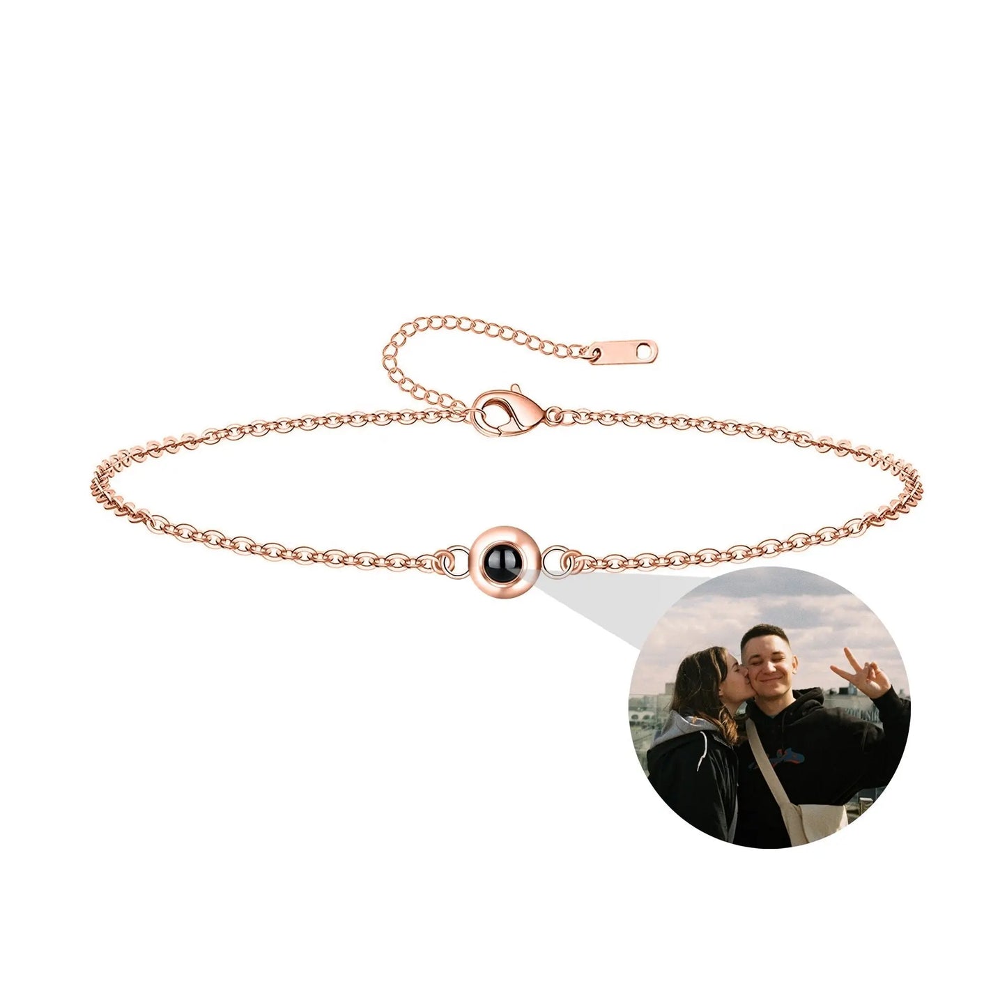 Customizable Photo Titanium Steel Woven Bracelet is About Color Projection Photos - Blade & Thread