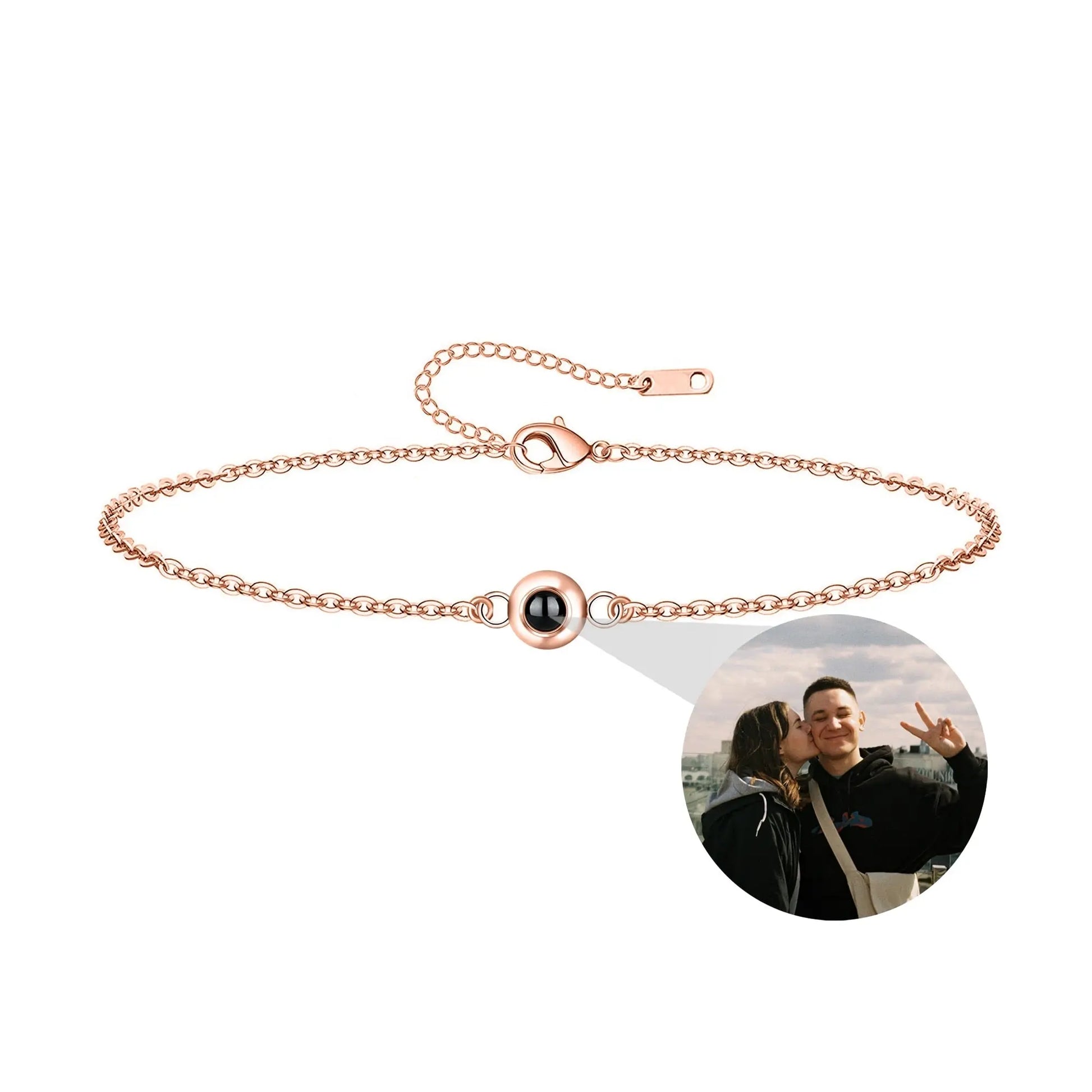 Customizable Photo Titanium Steel Woven Bracelet is About Color Projection Photos - Blade & Thread