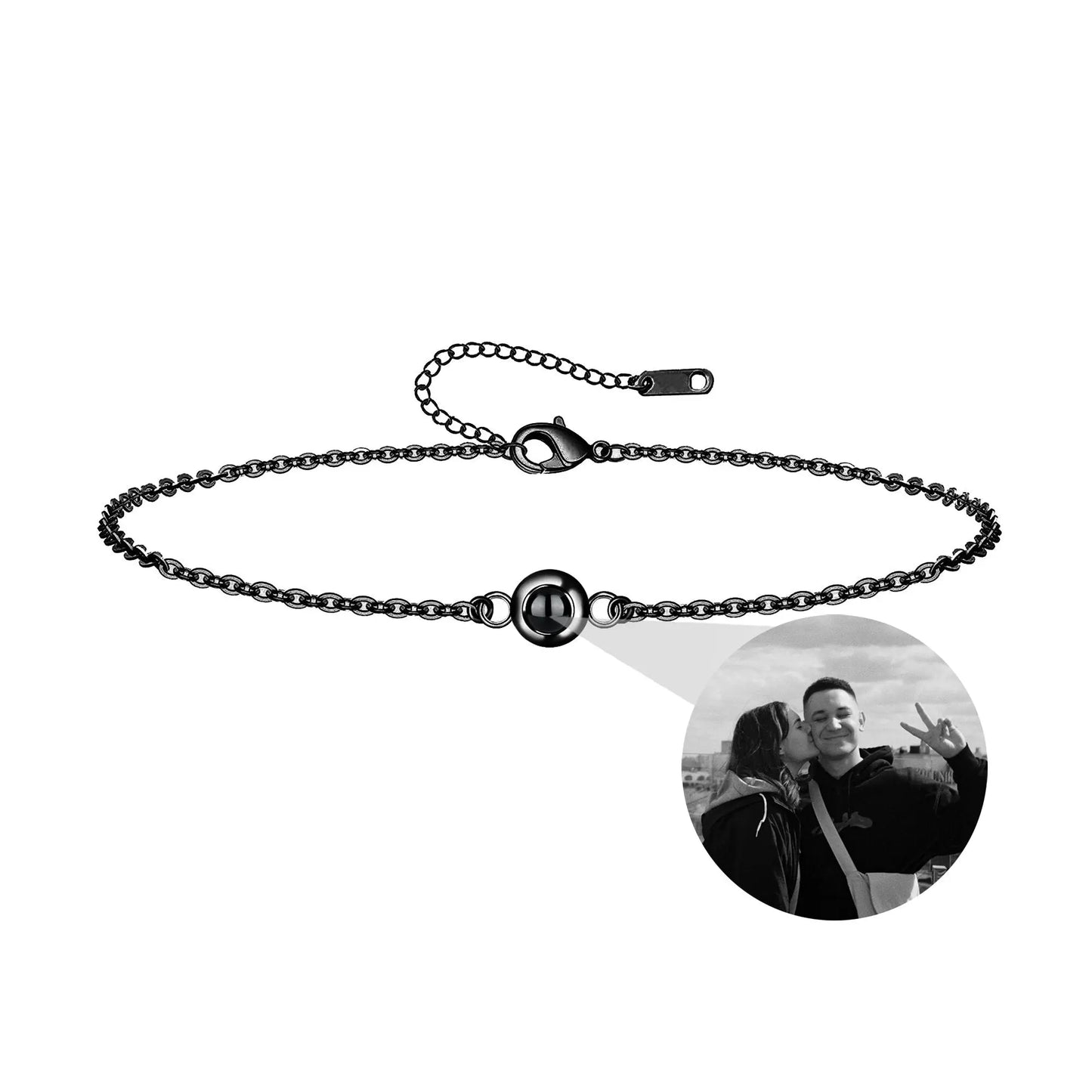 Customizable Photo Titanium Steel Woven Bracelet is About Color Projection Photos - Blade & Thread