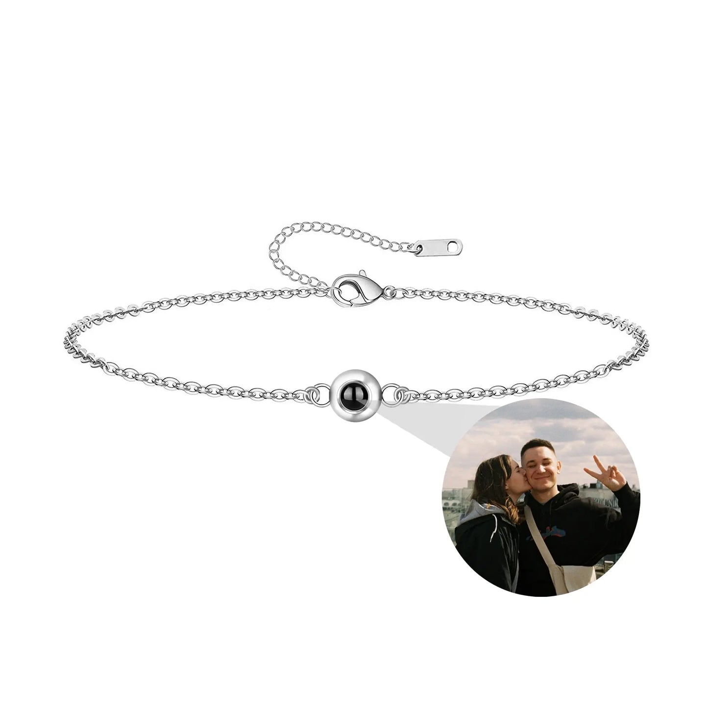 Customizable Photo Titanium Steel Woven Bracelet is About Color Projection Photos - Blade & Thread