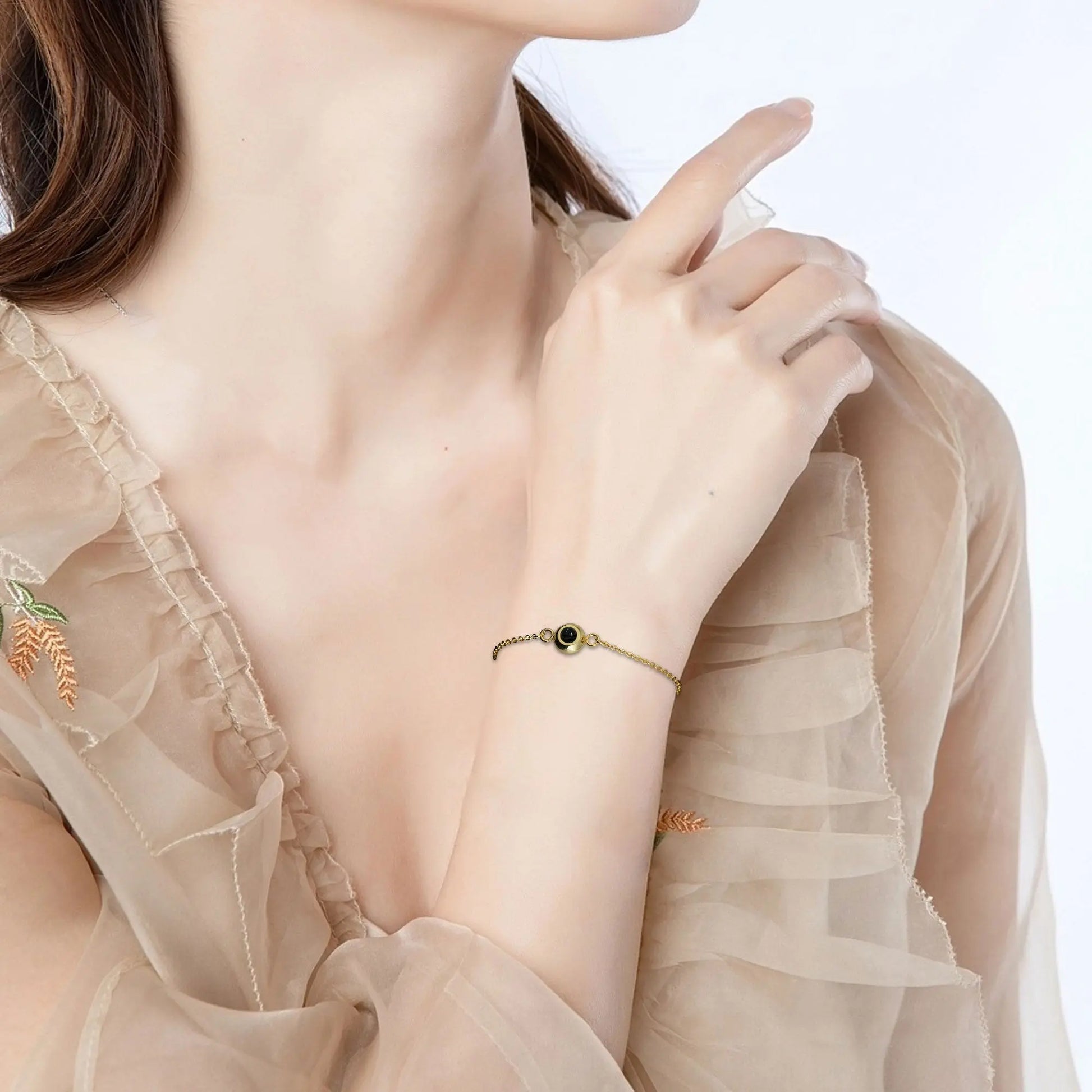 Customizable Photo Titanium Steel Woven Bracelet is About Color Projection Photos - Blade & Thread