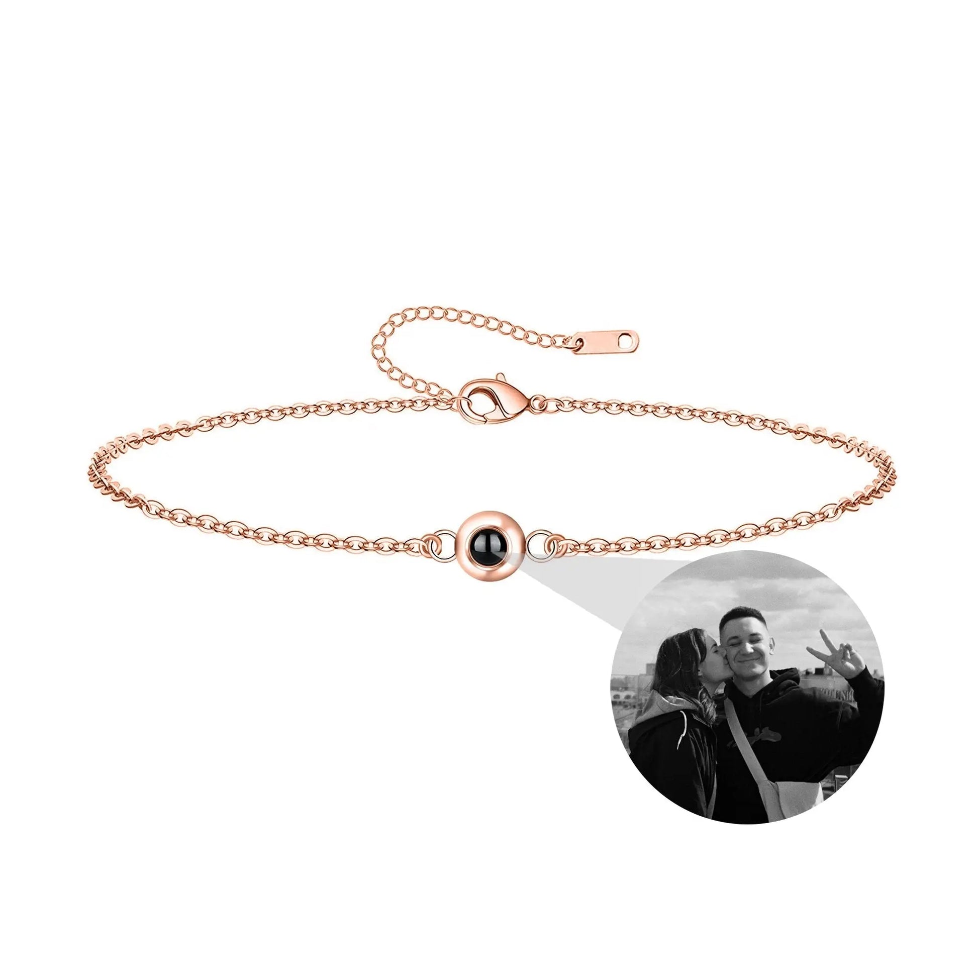 Customizable Photo Titanium Steel Woven Bracelet is About Color Projection Photos - Blade & Thread