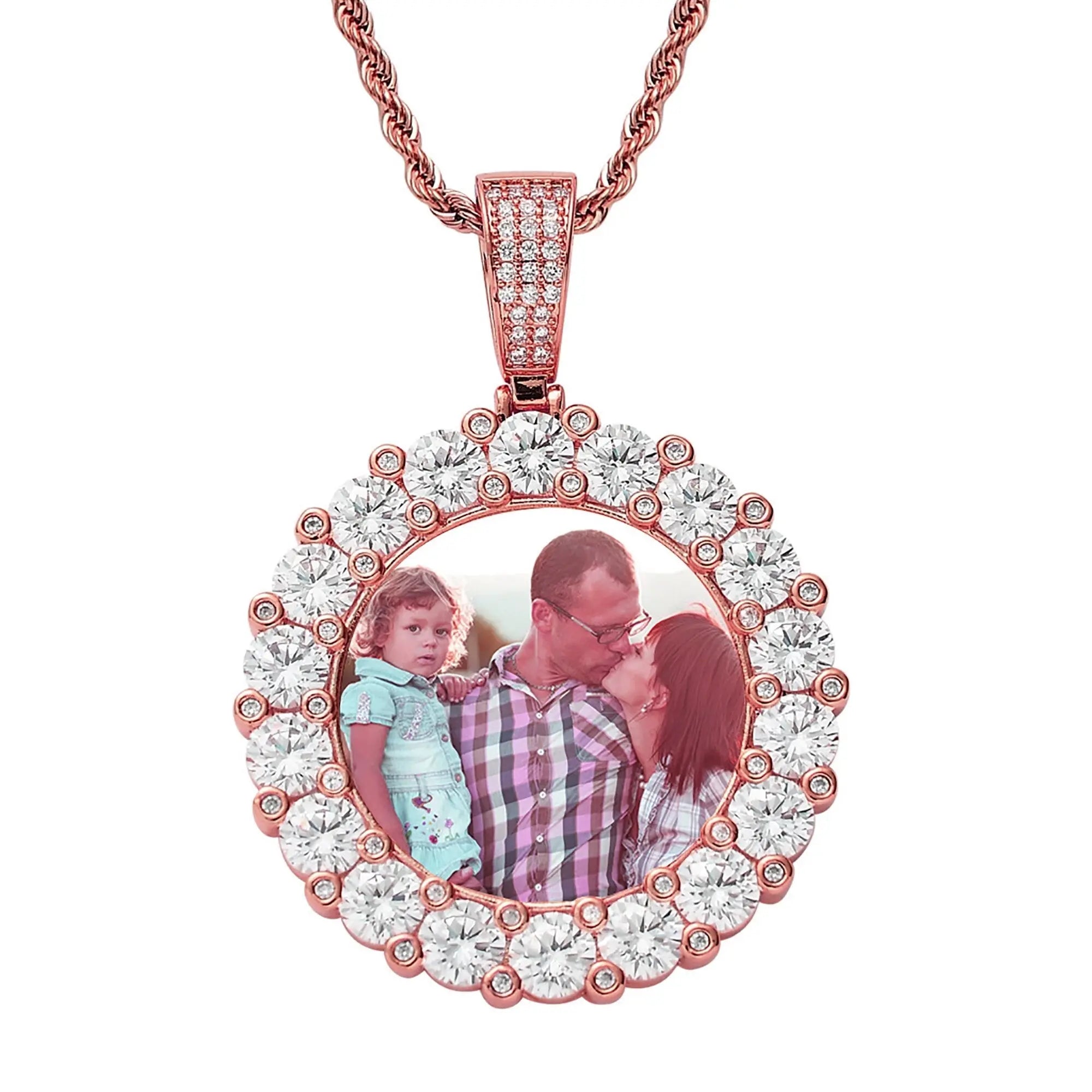 Customizable photoMen's Fashion Inlaid Exquisite Micro-dense Zircon Hip Hop Rock Party nowadaysfashion