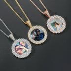 Customizable photoMen's Fashion Inlaid Exquisite Micro-dense Zircon Hip Hop Rock Party nowadaysfashion