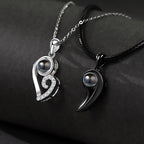 Customizable photoSet of Fashion Magnetic Heart Couple Necklace For Women Men nowadaysfashion