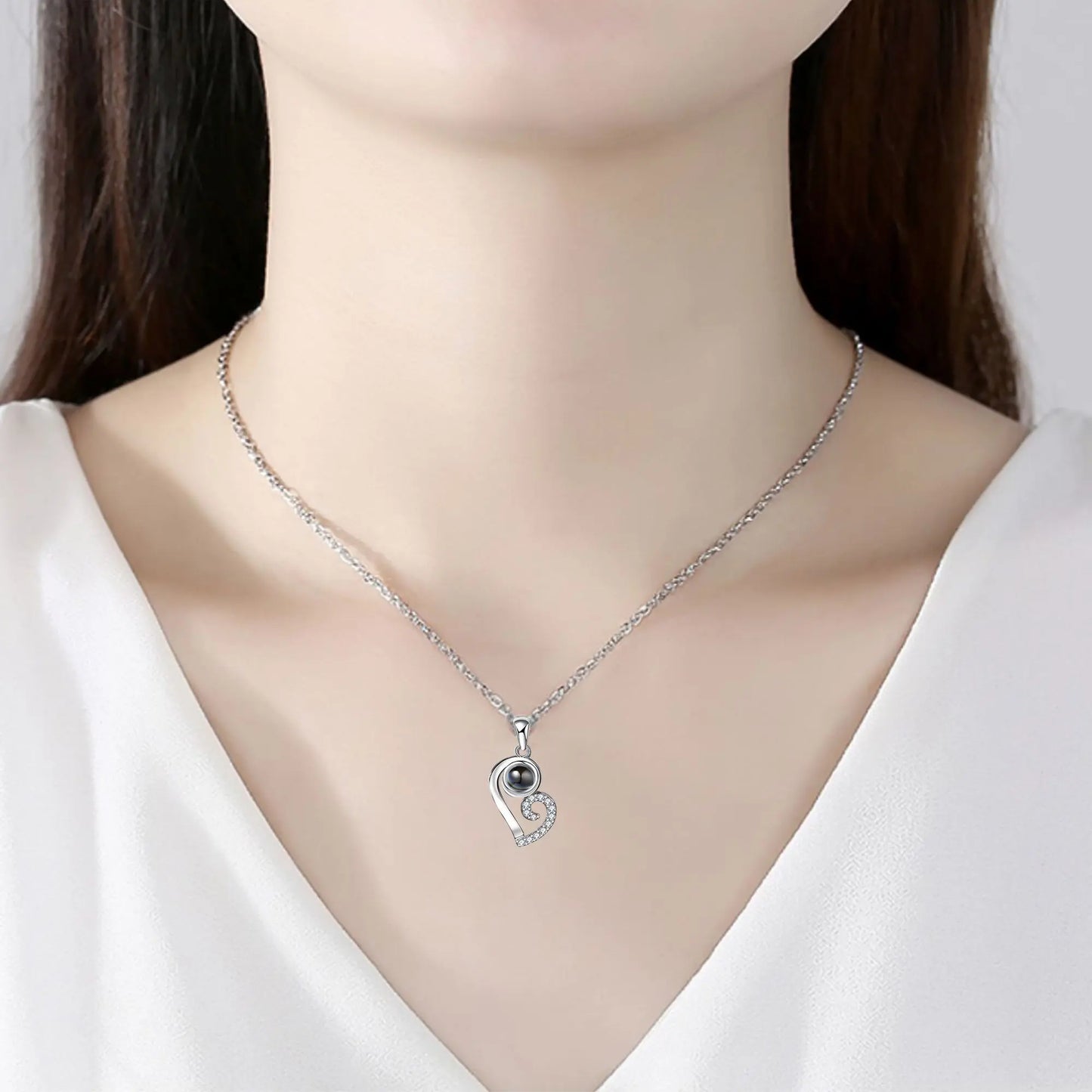 Customizable photoSet of Fashion Magnetic Heart Couple Necklace For Women Men - Blade & Thread