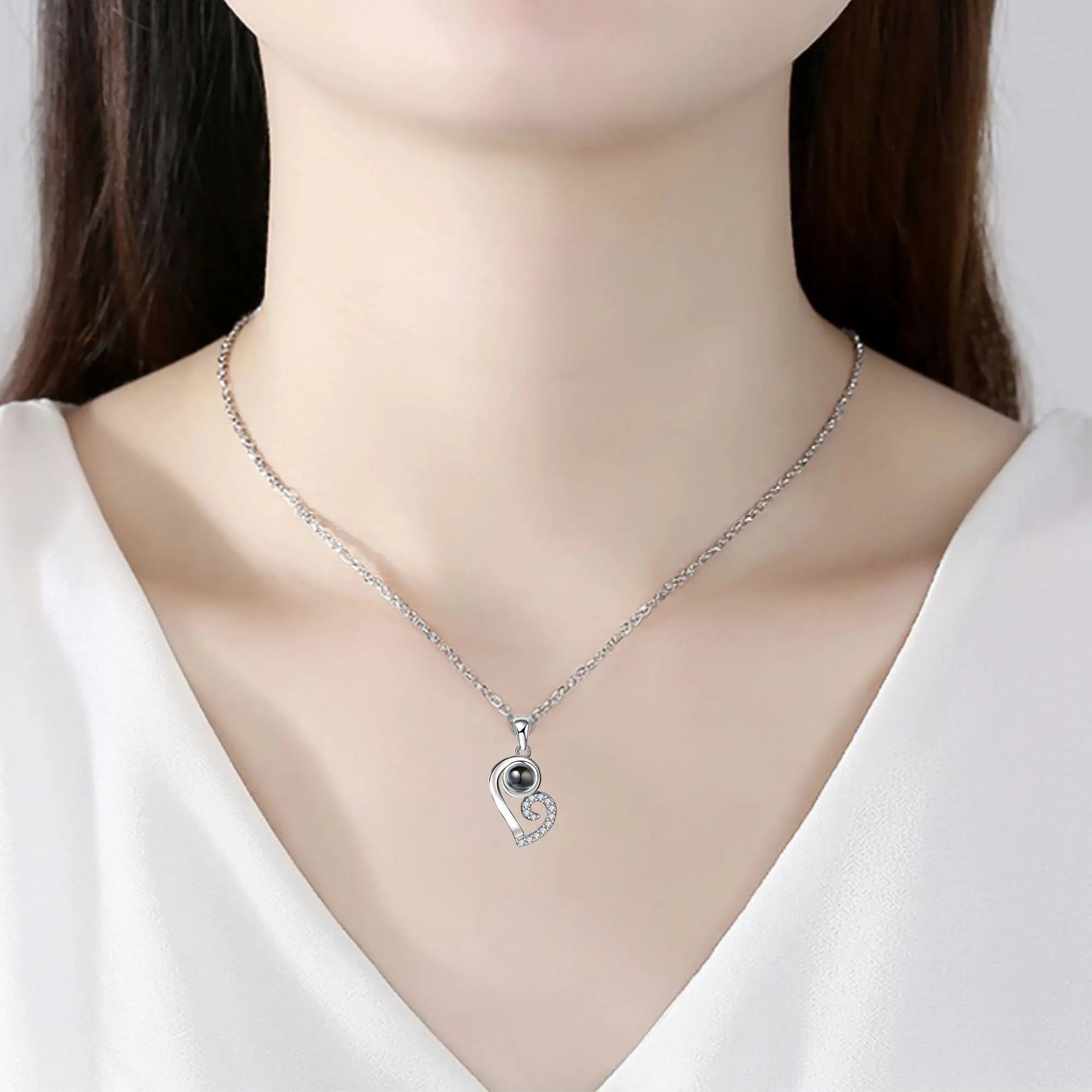Customizable photoSet of Fashion Magnetic Heart Couple Necklace For Women Men nowadaysfashion
