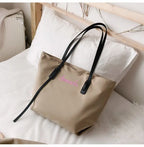 Customizable Tote Oxford Bag Embroidered Name One-Shoulder Handbag nowadaysfashion
