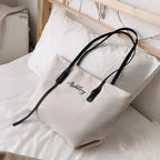 Customizable Tote Oxford Bag Embroidered Name One-Shoulder Handbag nowadaysfashion