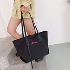 Customizable Tote Oxford Bag Embroidered Name One-Shoulder Handbag nowadaysfashion