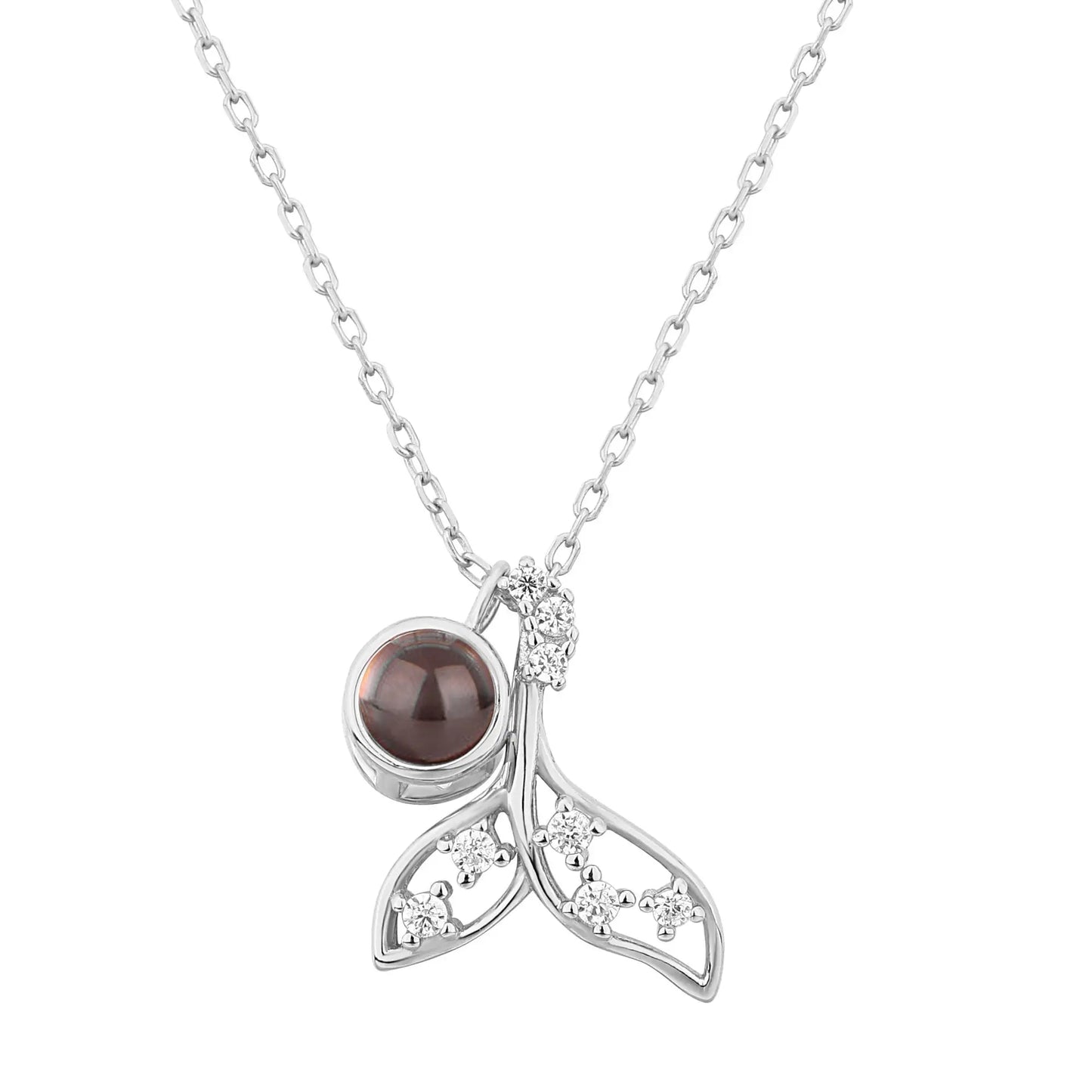 Customized 925 Silver 100 languages Projection Necklace Couple Memory Gifts - Blade & Thread