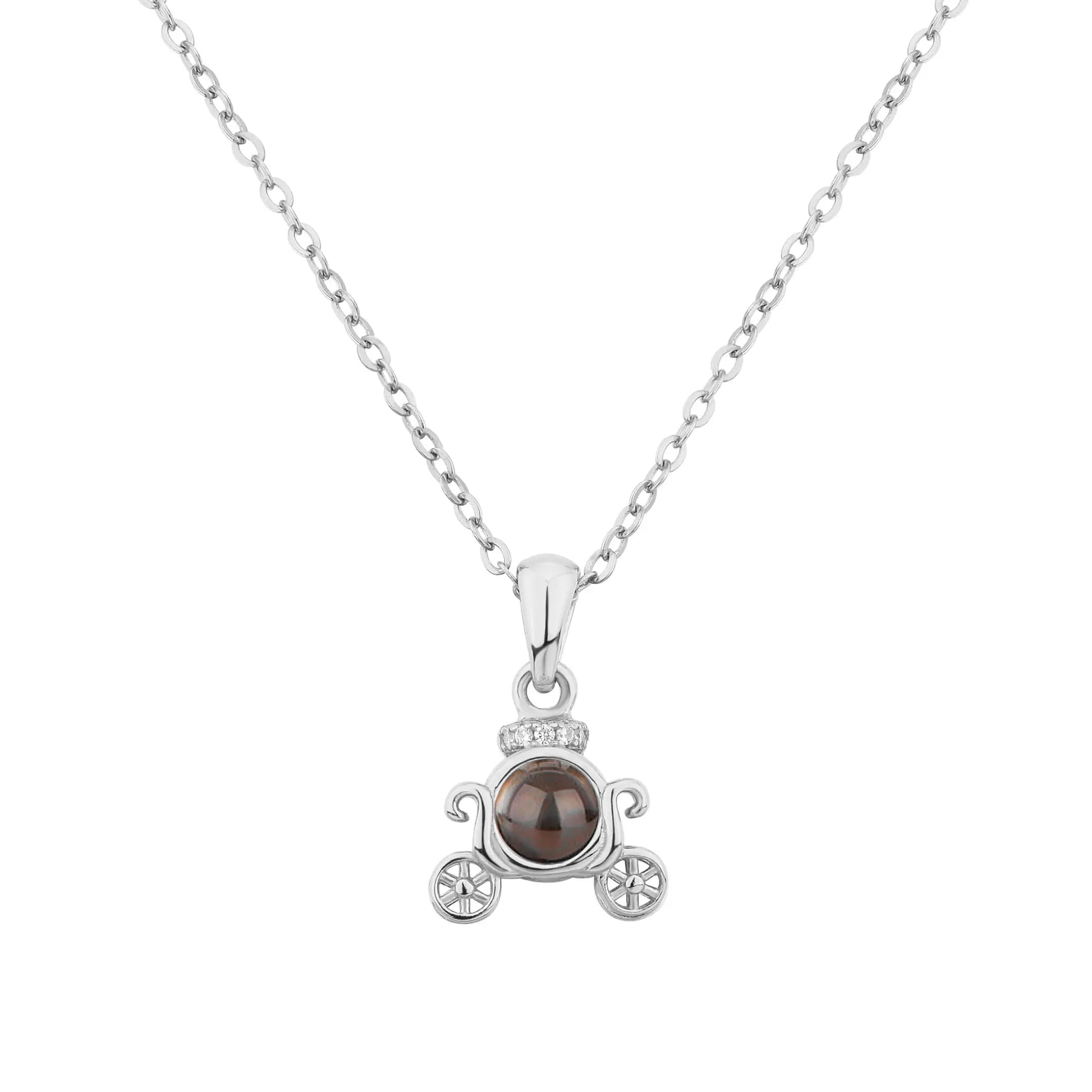 Customized 925 Silver 100 languages Projection Necklace Couple Memory Gifts - Blade & Thread