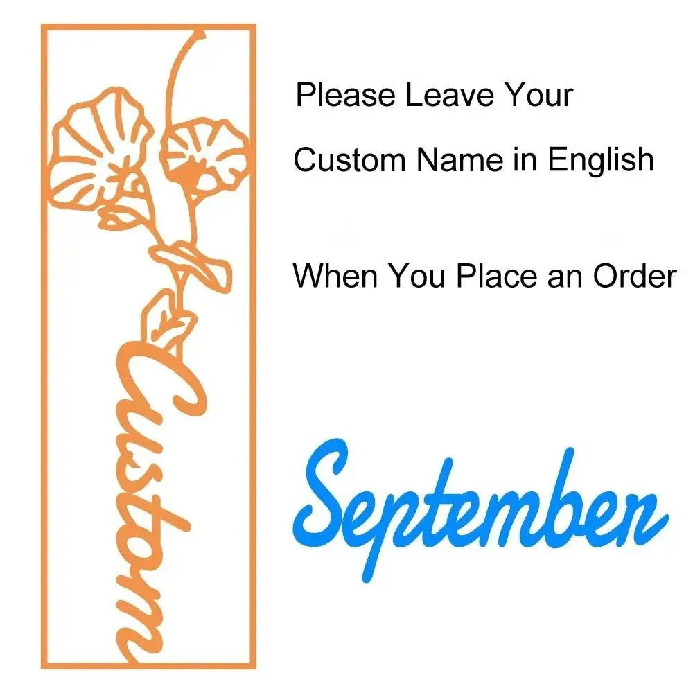customized birthday flower name bookmark - Blade & Thread