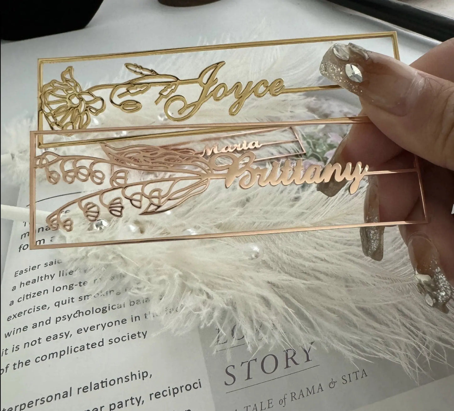 customized birthday flower name bookmark - Blade & Thread