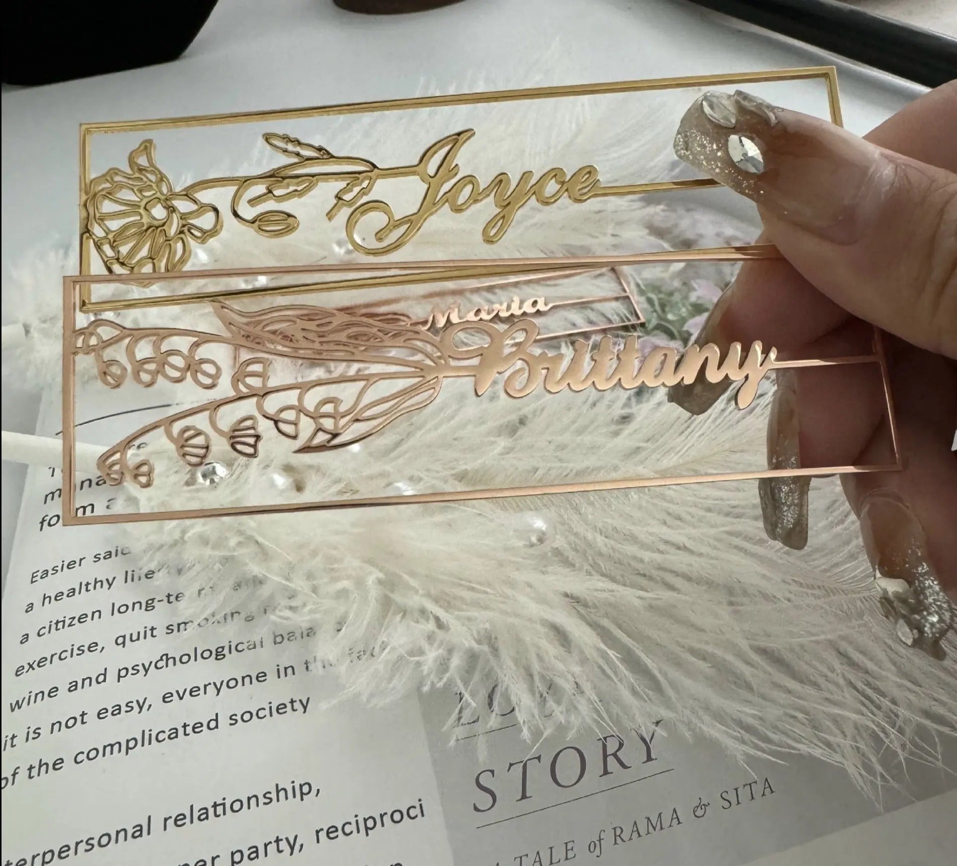 customized birthday flower name bookmark - Blade & Thread