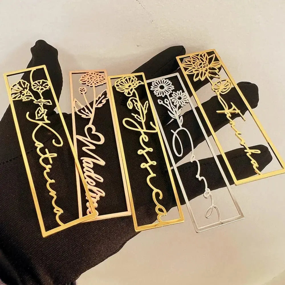 customized birthday flower name bookmark - Blade & Thread