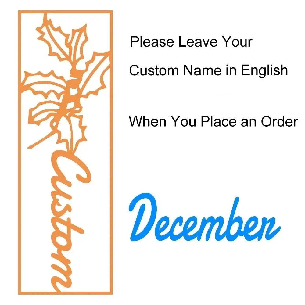 customized birthday flower name bookmark - Blade & Thread