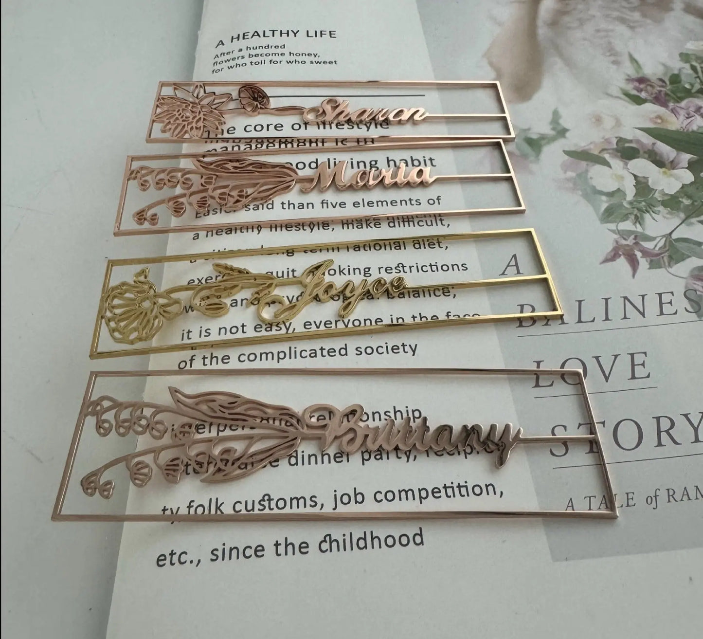 customized birthday flower name bookmark - Blade & Thread
