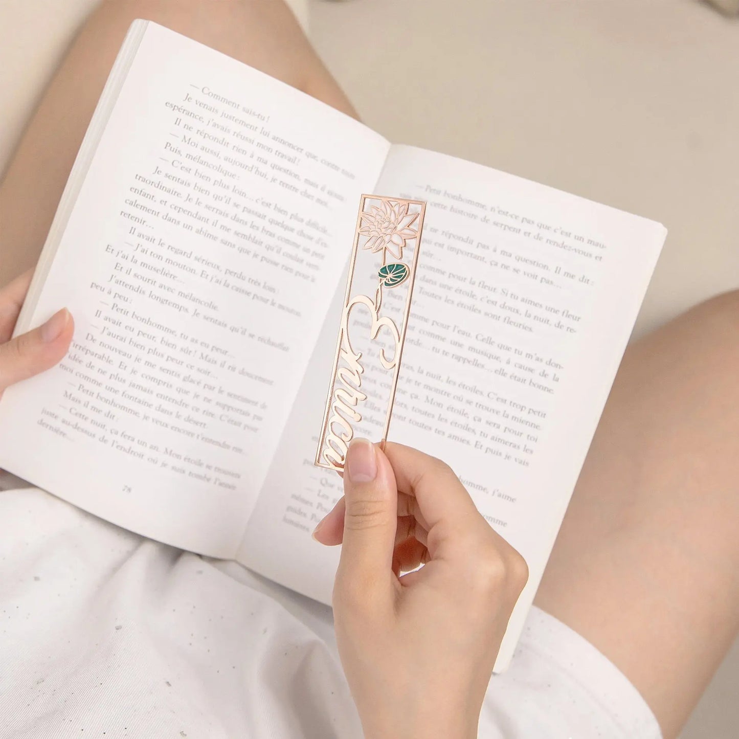 customized birthday flower name Color dripping oil bookmark - Blade & Thread