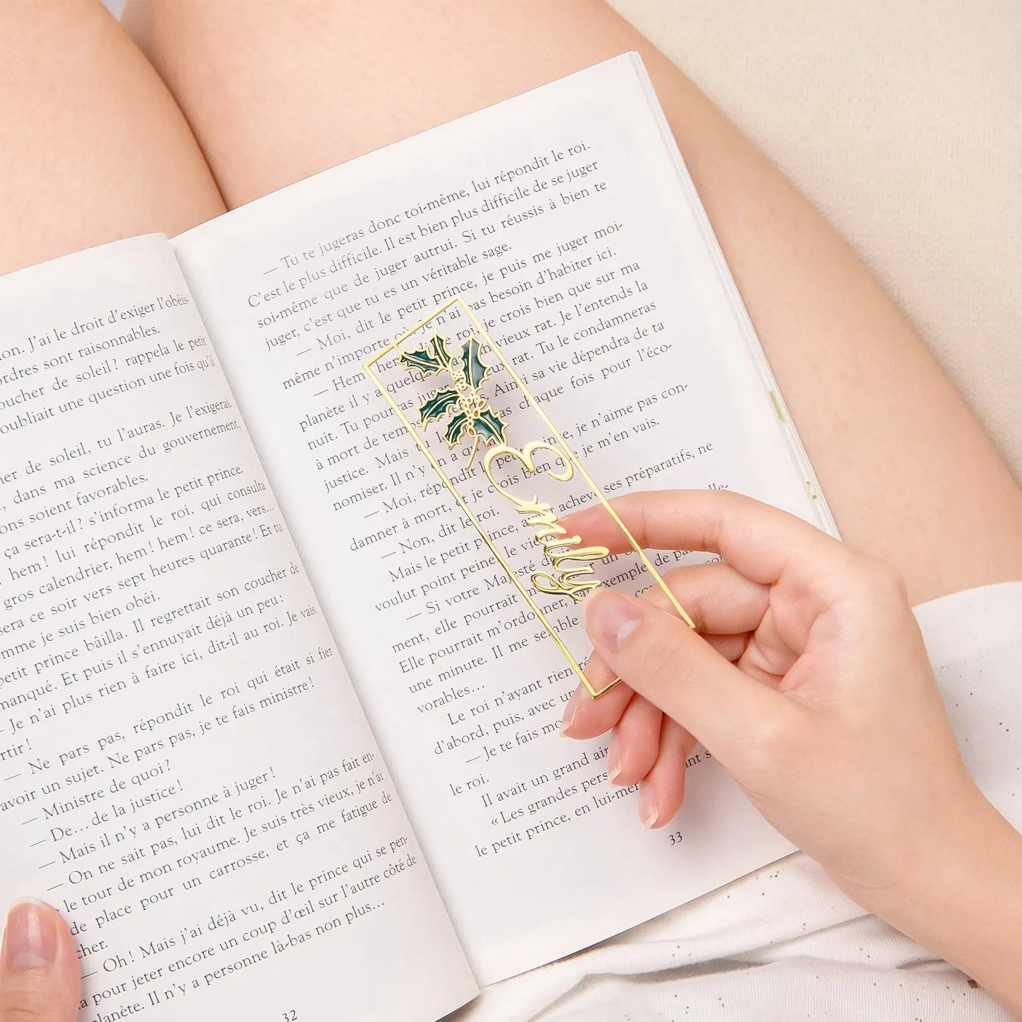 customized birthday flower name Color dripping oil bookmark - Blade & Thread