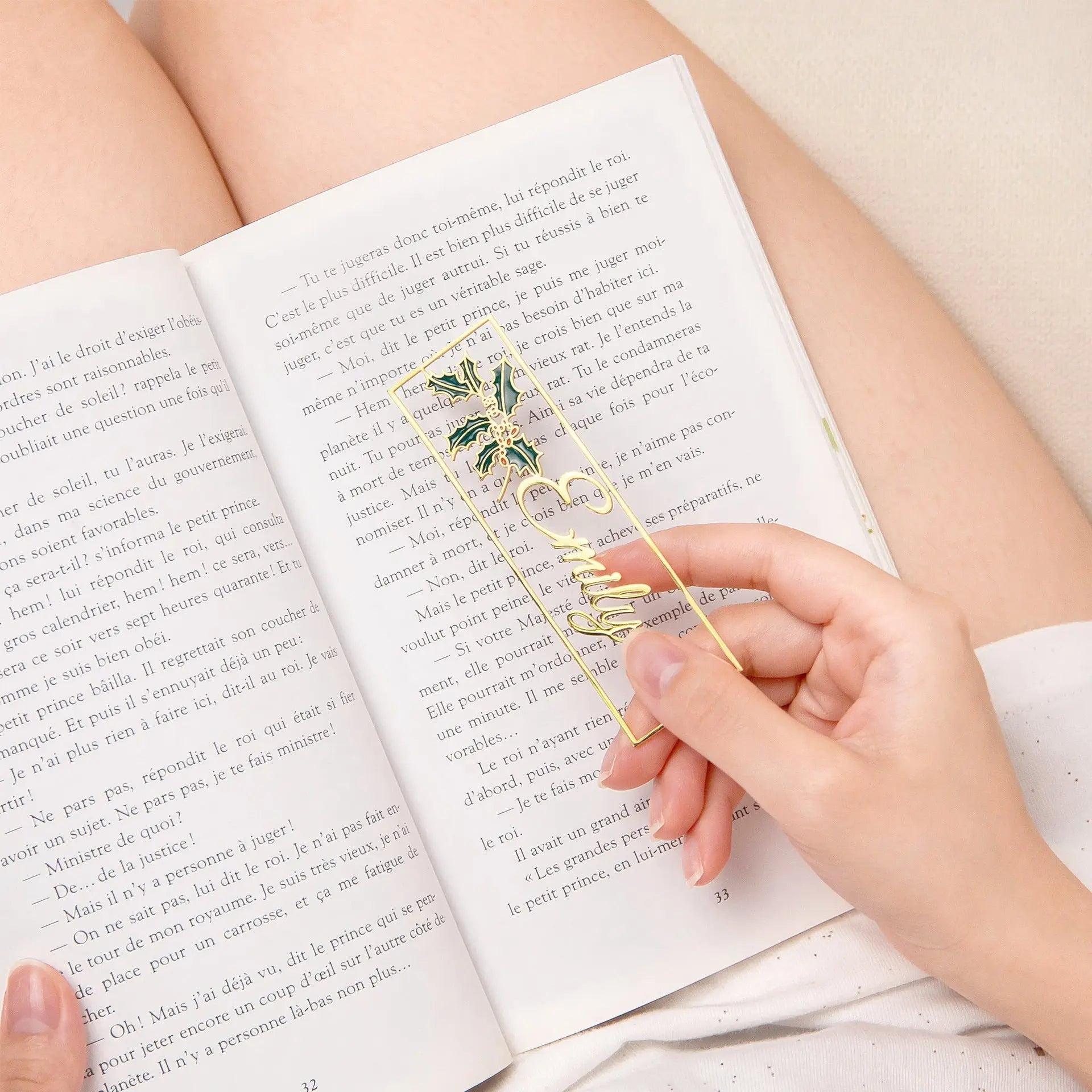 customized birthday flower name Color dripping oil bookmark nowadaysfashion