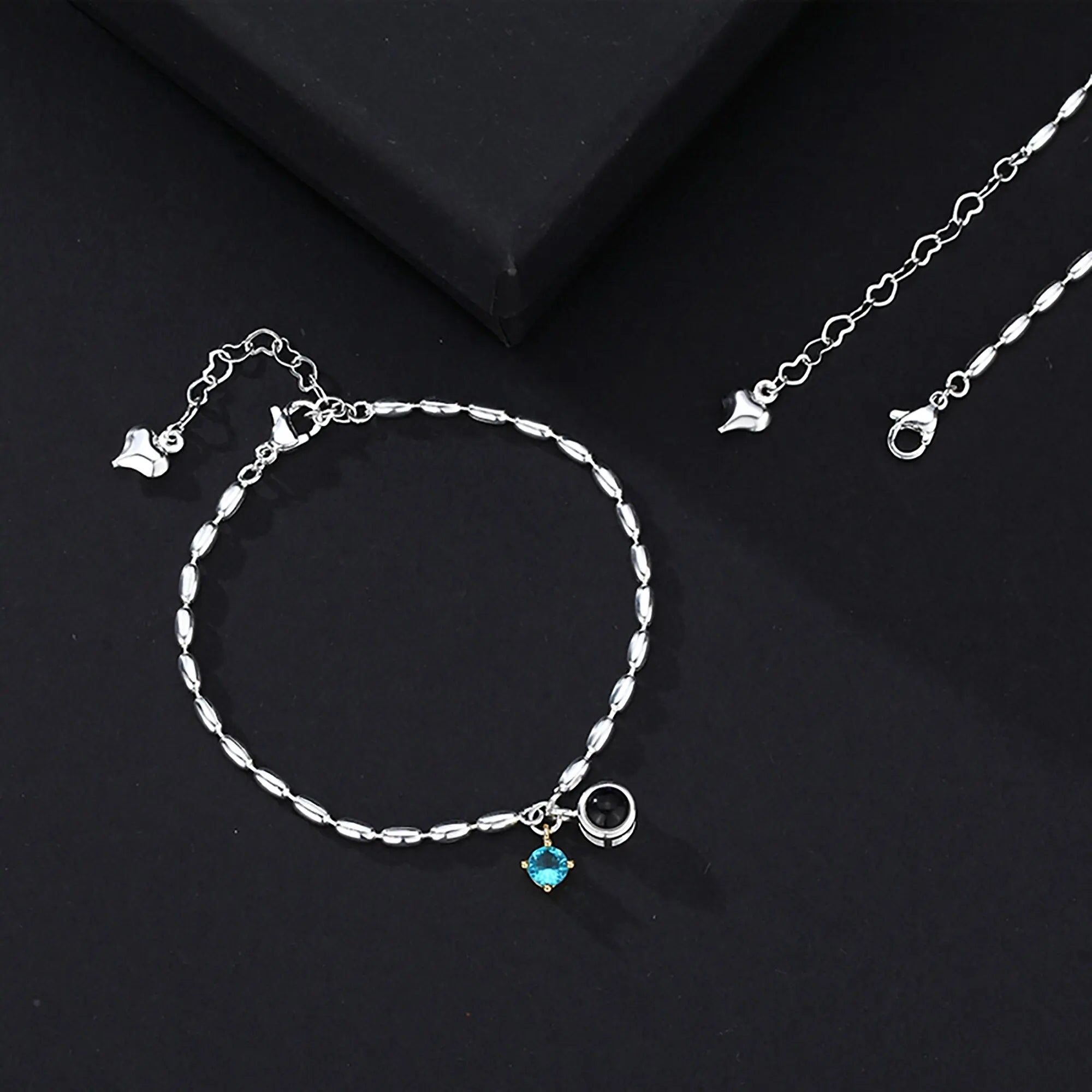Customized birthstone and photo Circle Photo Bracelet Projection Bracelets nowadaysfashion