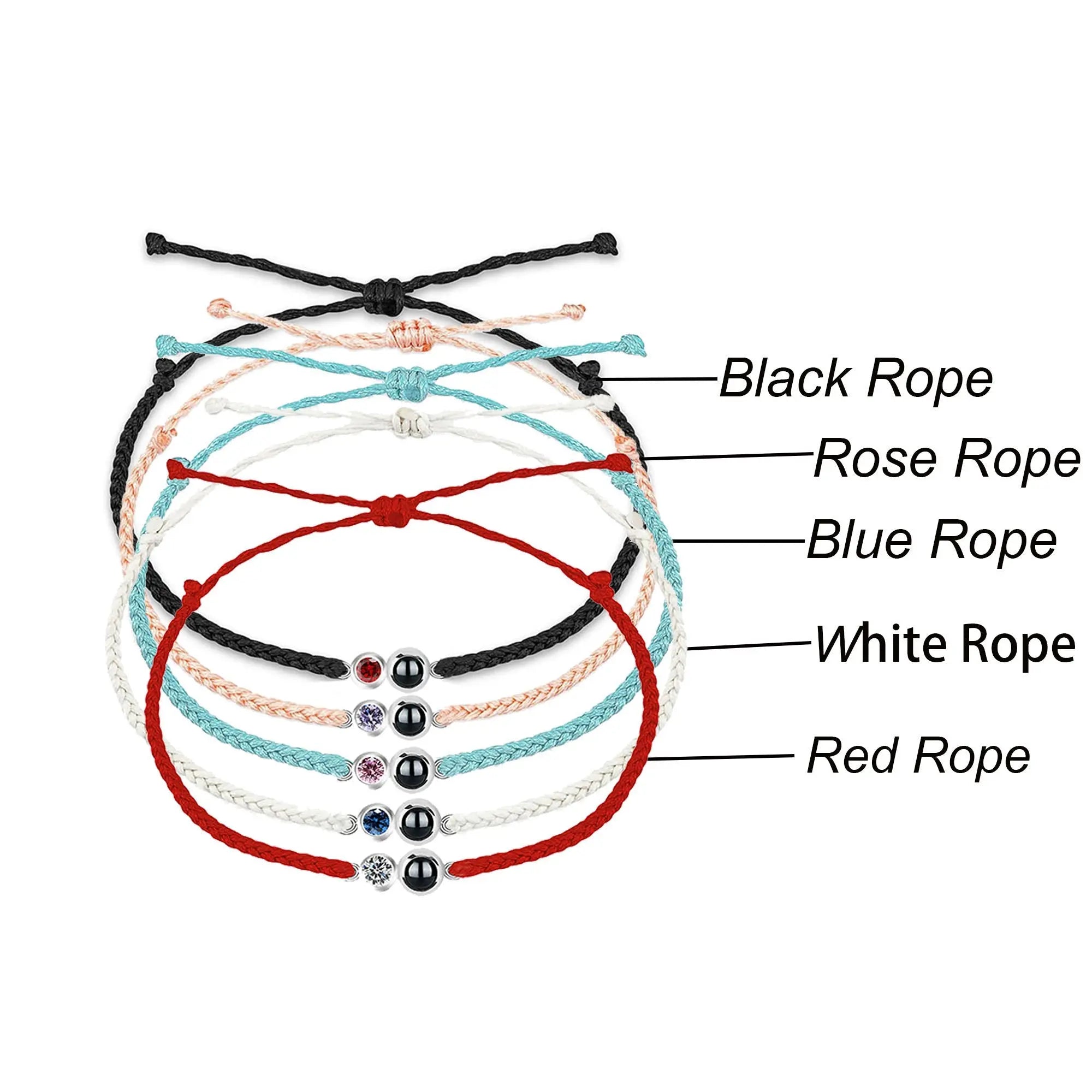 Customized birthstone Personalized Circle Photo Bracelet nowadaysfashion
