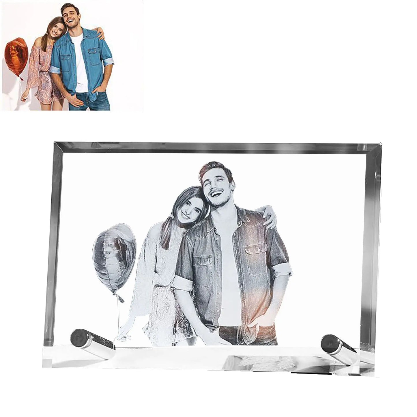 Customized Crystal Family Lovers Photo Album Image Laser Photo Frame - Blade & Thread