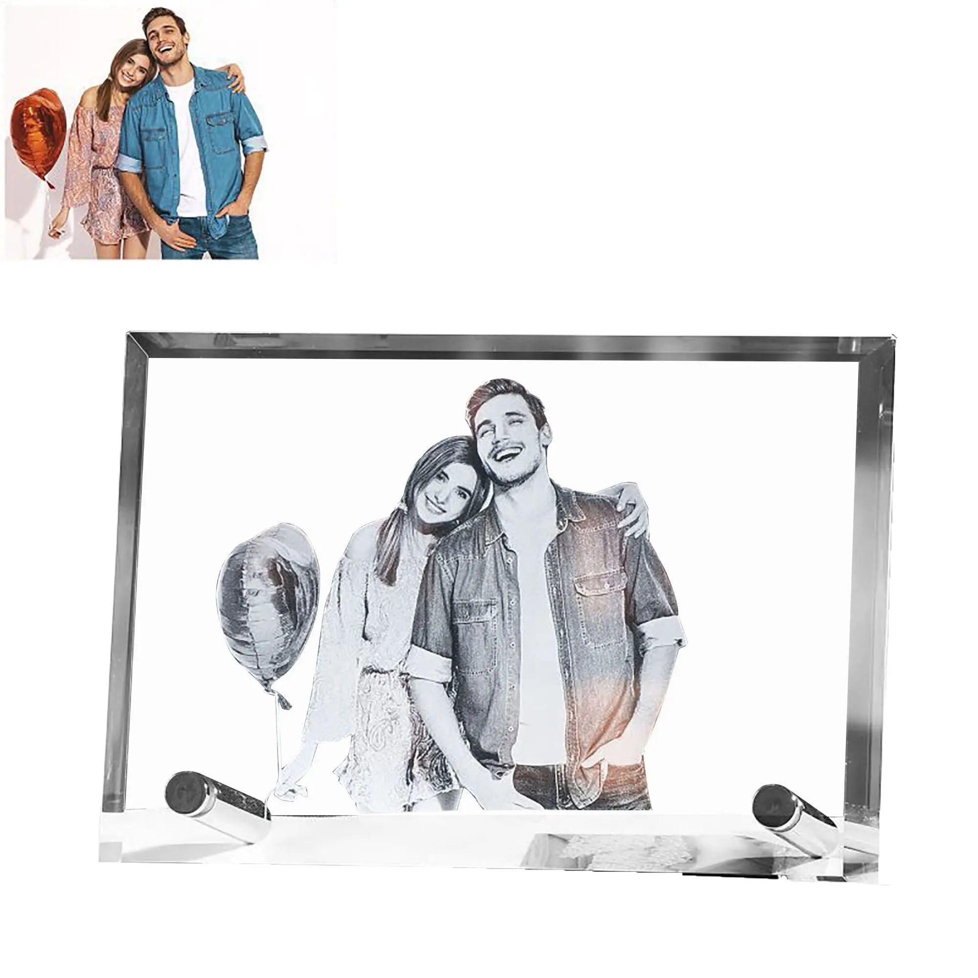 Customized Crystal Family Lovers Photo Album Image Laser Photo Frame nowadaysfashion