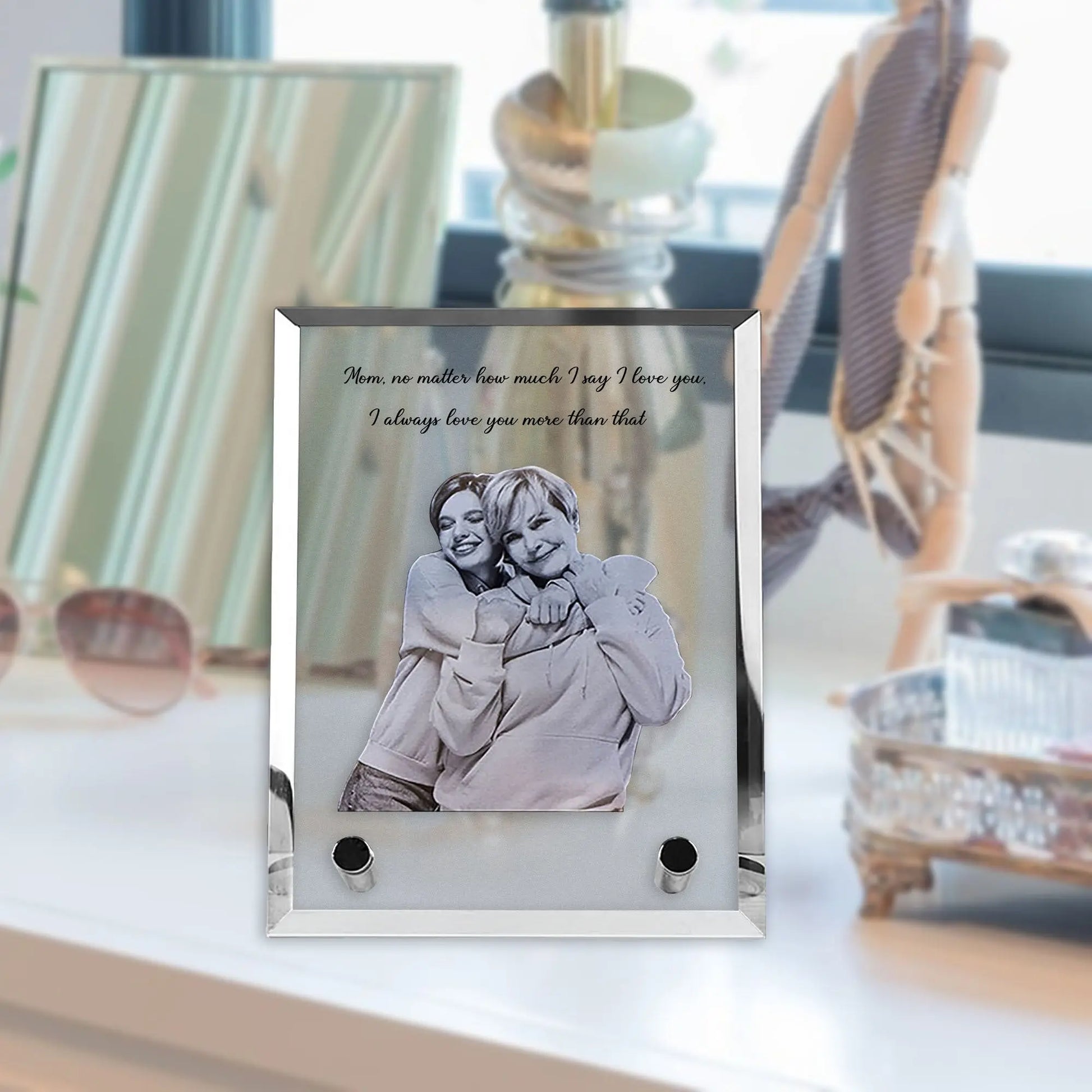 Customized Crystal Family Lovers Photo Album Image Laser Photo Frame - Blade & Thread