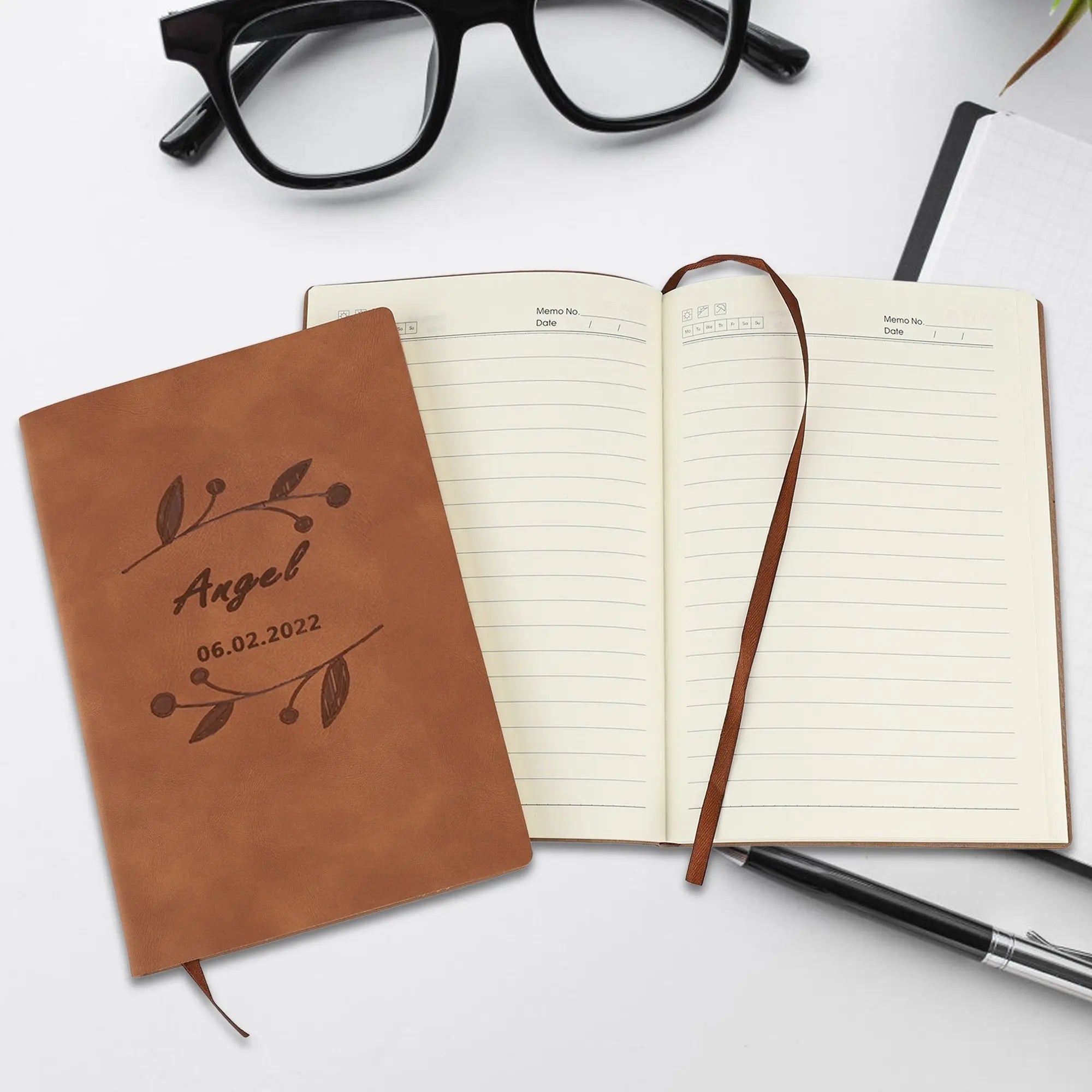 Customized DIY Leather Notebooks Soft Cover Business A5 Journals nowadaysfashion