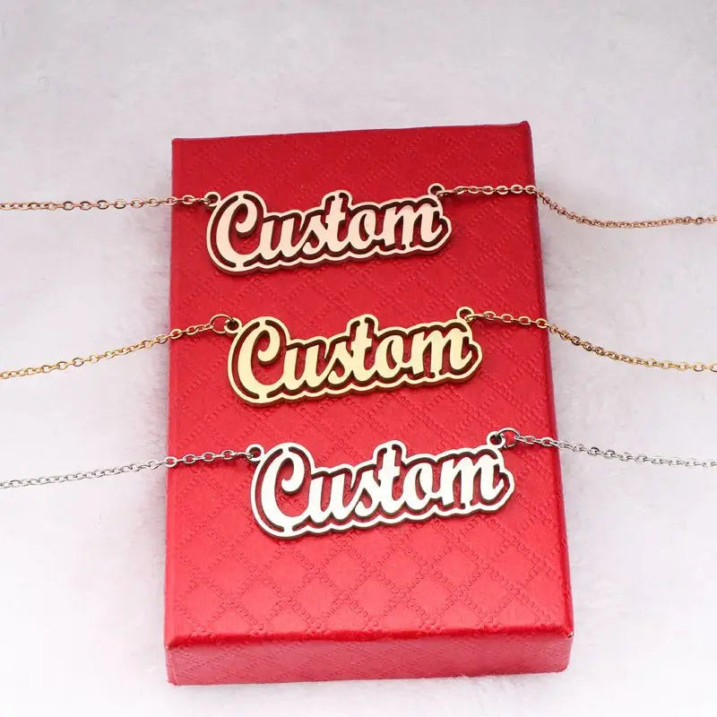 Customized hollow name necklace - Blade & Thread