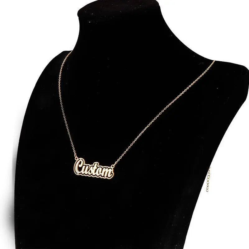 Customized hollow name necklace - Blade & Thread