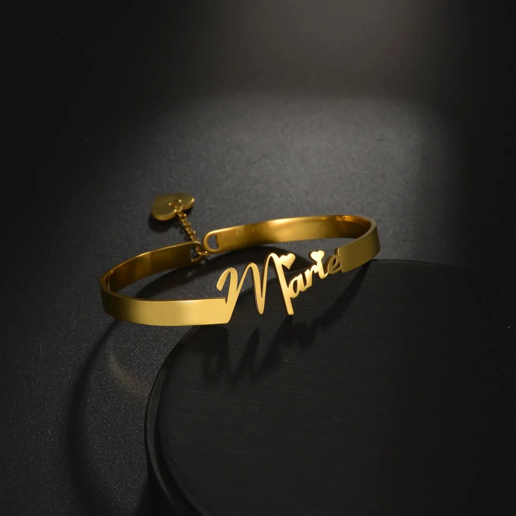 Customized Letter Name Bracelet Bangles for Women Men Chrismas Jewelry Gift - Blade & Thread