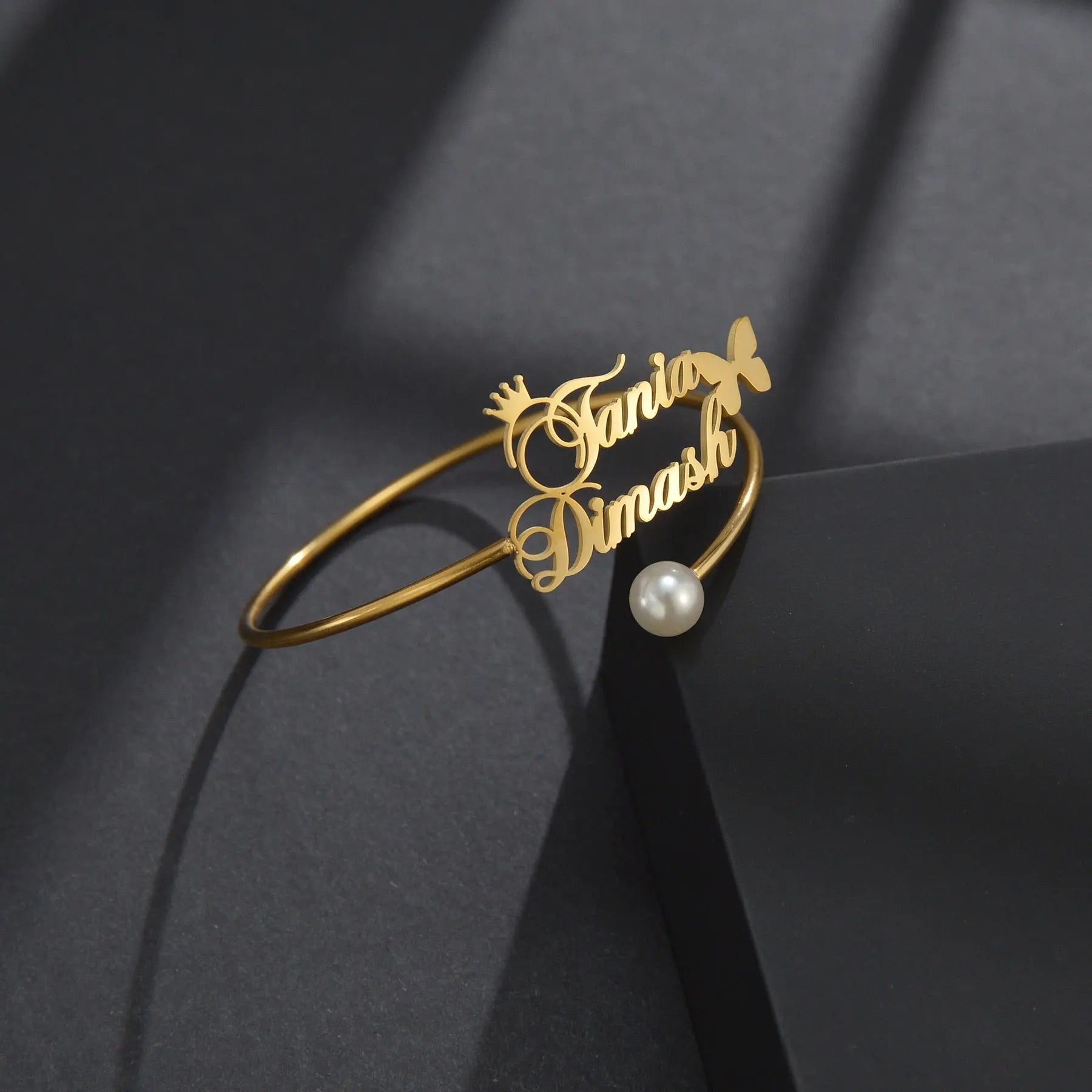 Customized Letter Name Bracelet Bangles for Women Men Chrismas Jewelry Gift - Blade & Thread